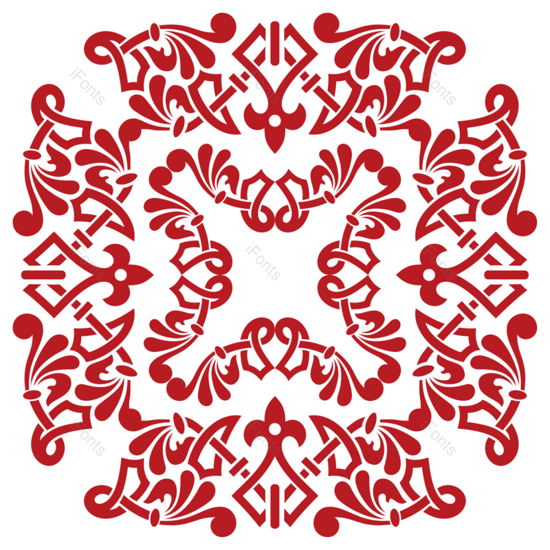 中国风图片,新年窗花元素,剪纸花纹PNG,中式图案免抠素材